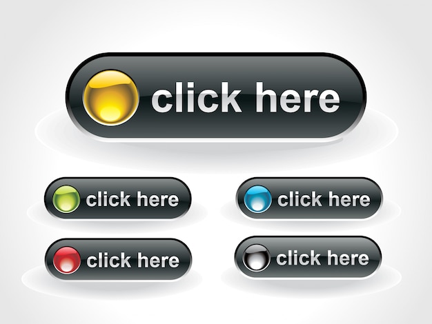 Vetor grátis botões modernos da web