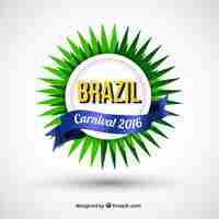 Vetor grátis brasil carnaval 2016 badge