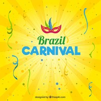Brasil carnaval fundo amarelo