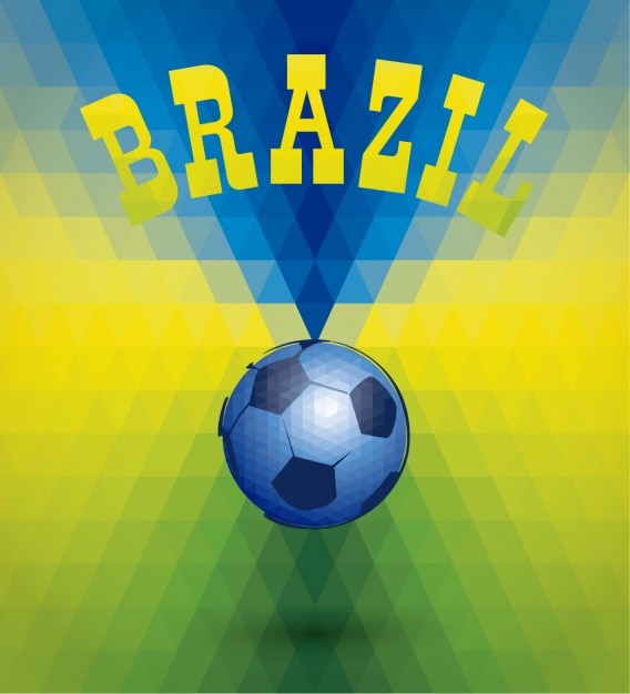 Vetor grátis brasil fundo poligonal