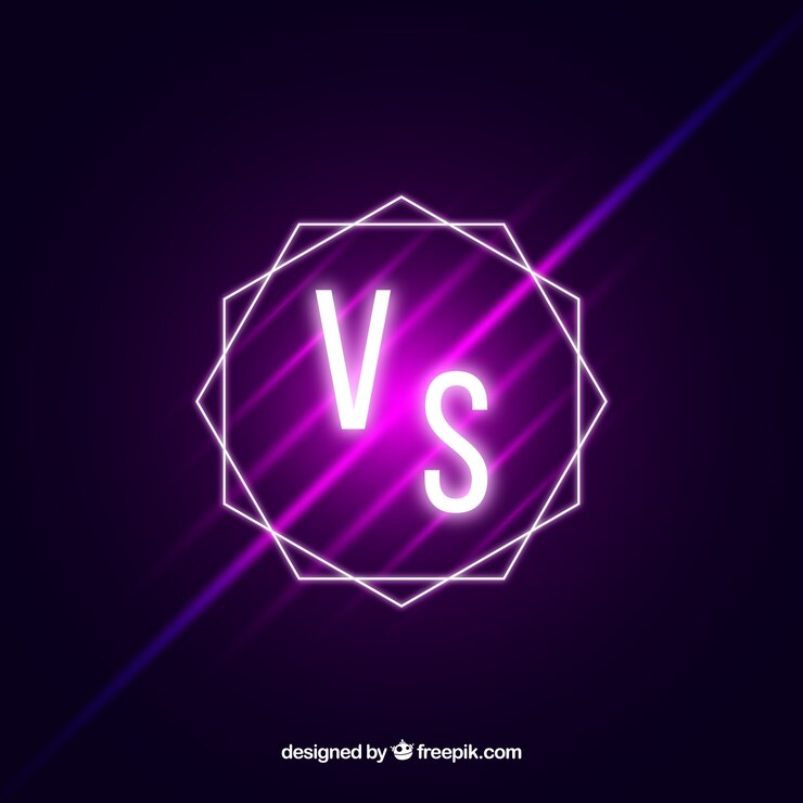 Vetor grátis brilhante versus fundo