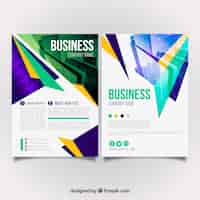Vetor grátis brochura de negócios coloridos abstratos