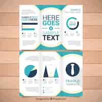 Vetor grátis brochura infográfico abstract