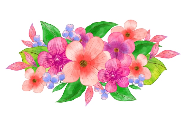 Buquê floral vintage colorido