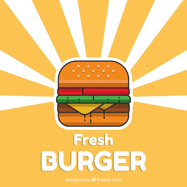 Vetor grátis burger fundo em estilo minimalista