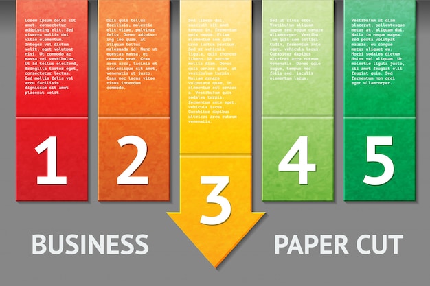 Business paper cut template