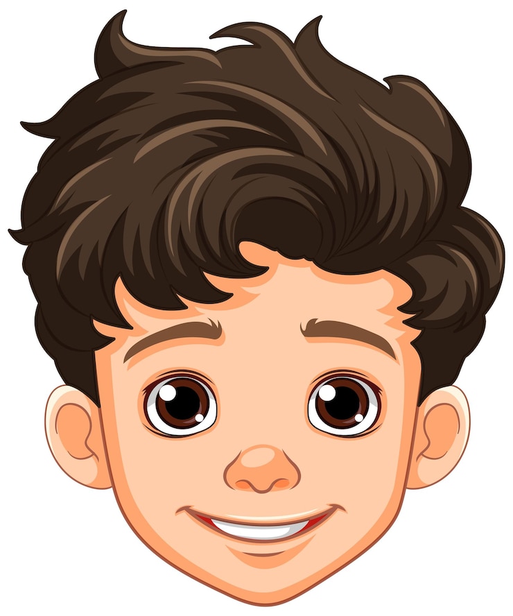 Vetor grátis cabeça de desenho animado isolada