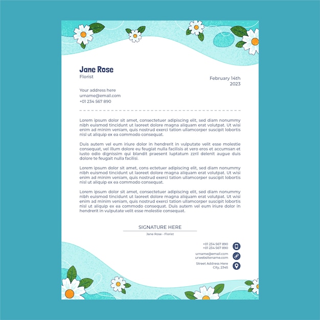 Cabeçalho de trabalho de florista de plantas de textura