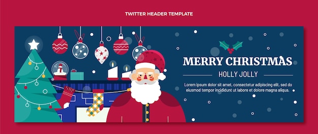 Cabeçalho de twitter plano de natal