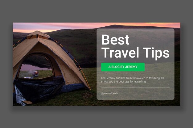 Cabeçalho do blog de dicas de viagem modernas
