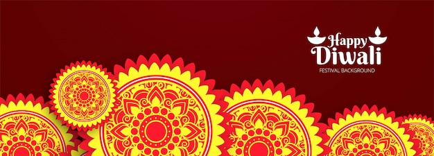 Cabeçalho do site ou banner com festival de diwali