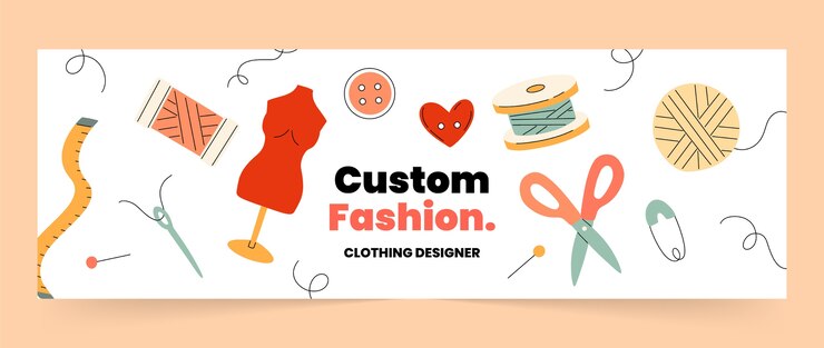 Vetor grátis cabeçalho do twitter de design de roupas desenhadas à mão