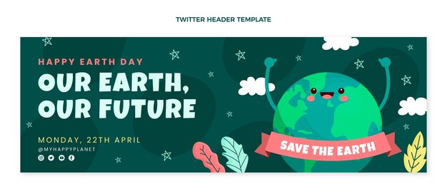 Cabeçalho do twitter do dia da terra plana