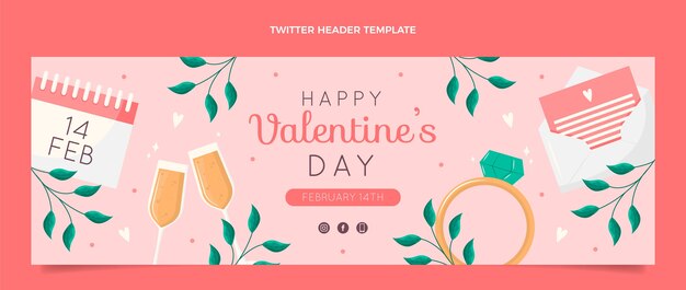 Cabeçalho simples do twitter do dia dos namorados