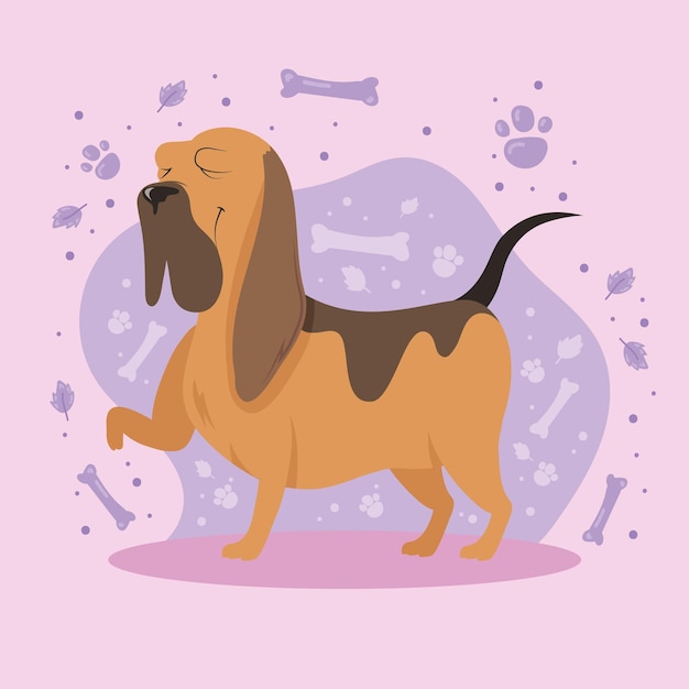 Vetor grátis cachorro mascote beagle