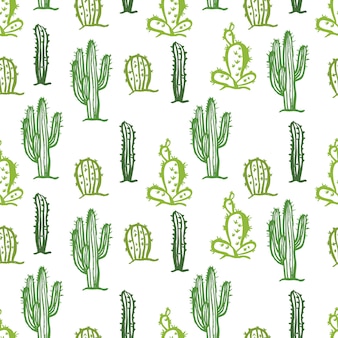 Cactus seamless color background