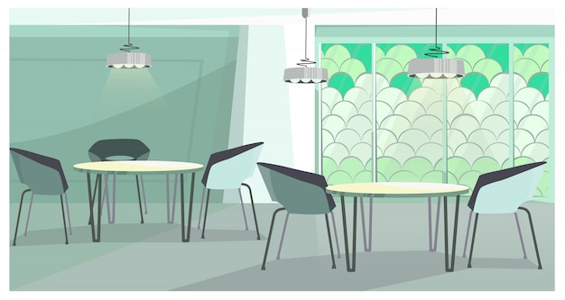 Café acolhedor com ilustração design moderno