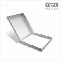 Vetor grátis caixa de pizza embalagem da caixa da ilustração 3d