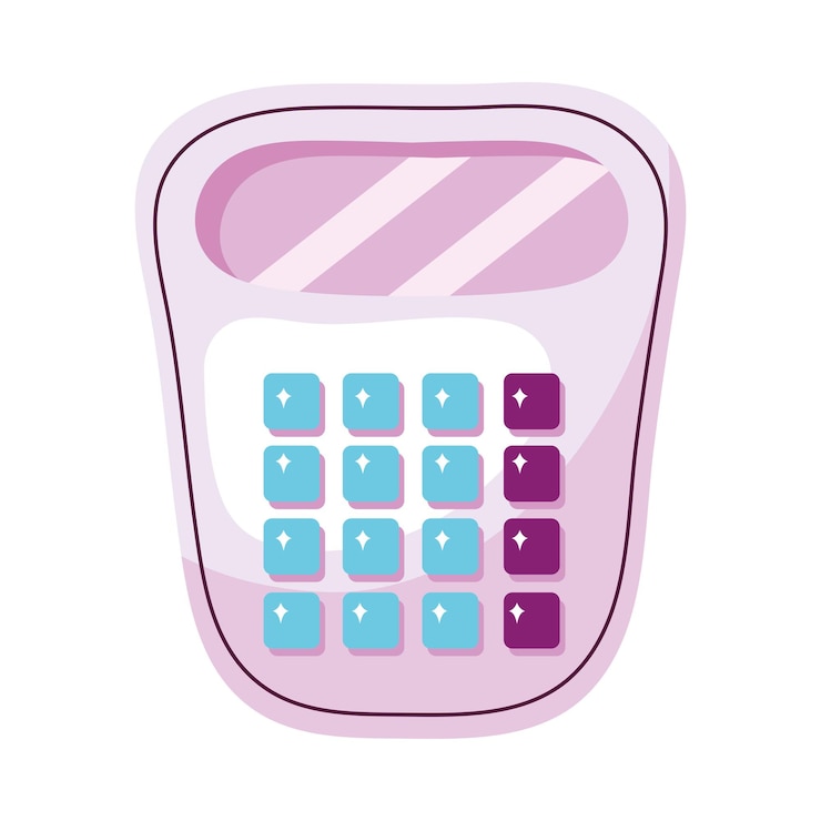 Vetor grátis calculadora ciência financeira