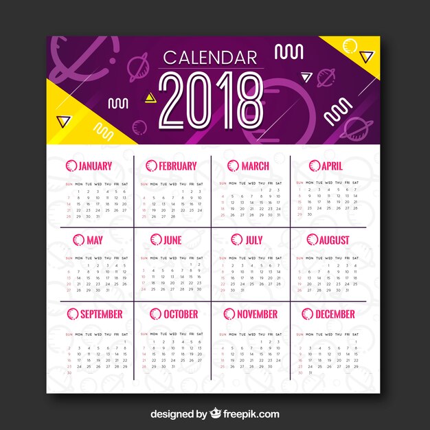 Calendário 2018