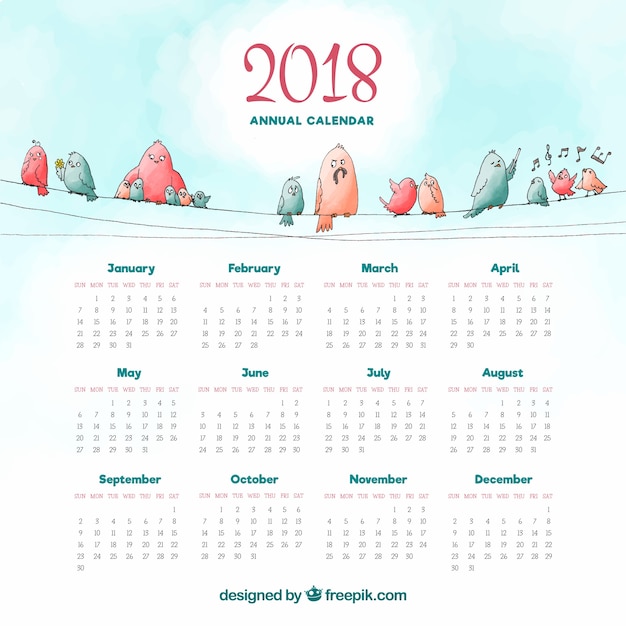 Calendário 2018