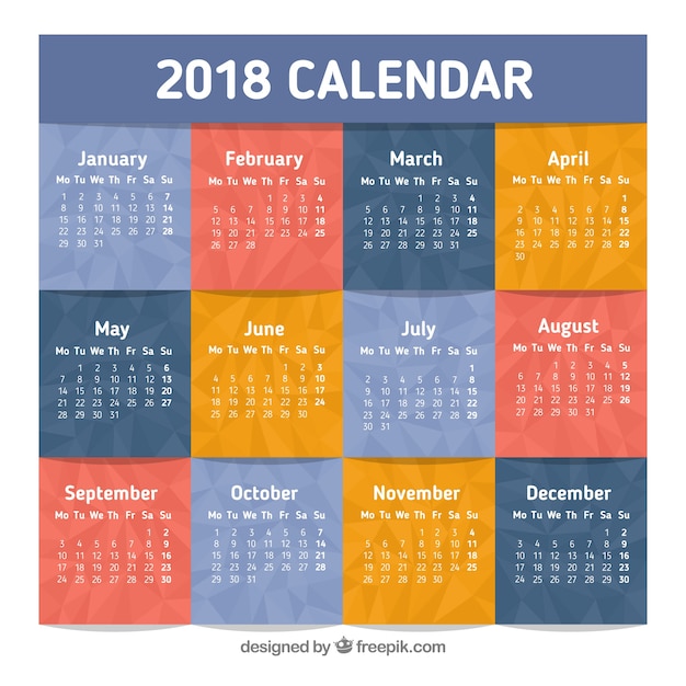 Calendário 2018