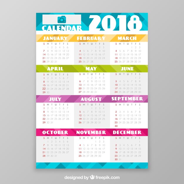 Calendário 2018