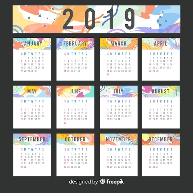 Calendário 2019