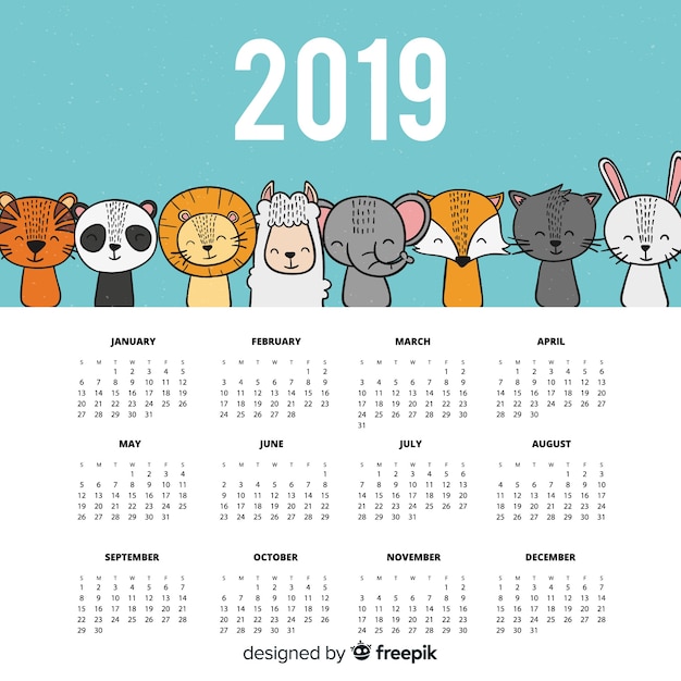 Calendário de 2019