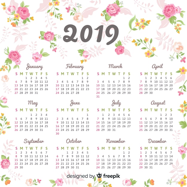 Calendário de 2019