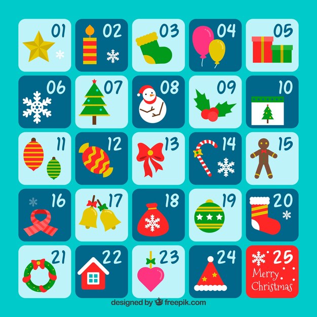 Calendário de advento lindo