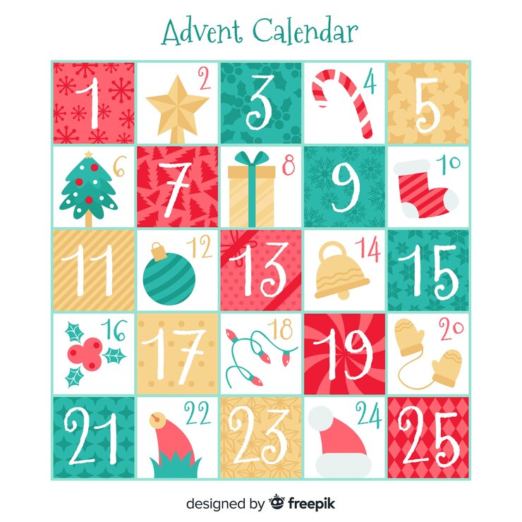 Vetor grátis calendário do advento