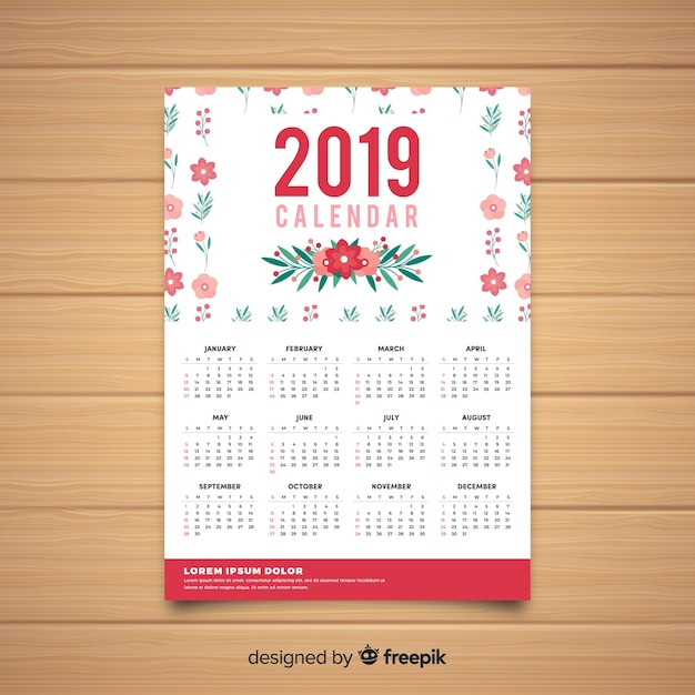 Calendário floral 2019