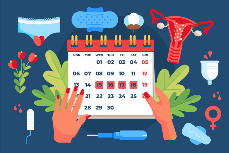 Vetor grátis calendário menstrual ilustrado