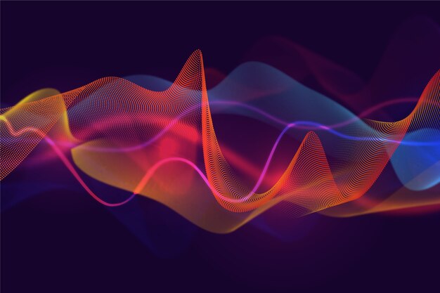 Camadas de fundo cheio de curvas de ondas sonoras