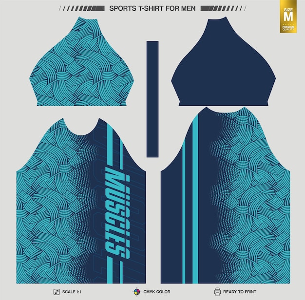 Camiseta esportiva pronta para imprimir