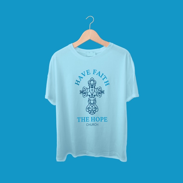 Camiseta ornamental da igreja da esperança