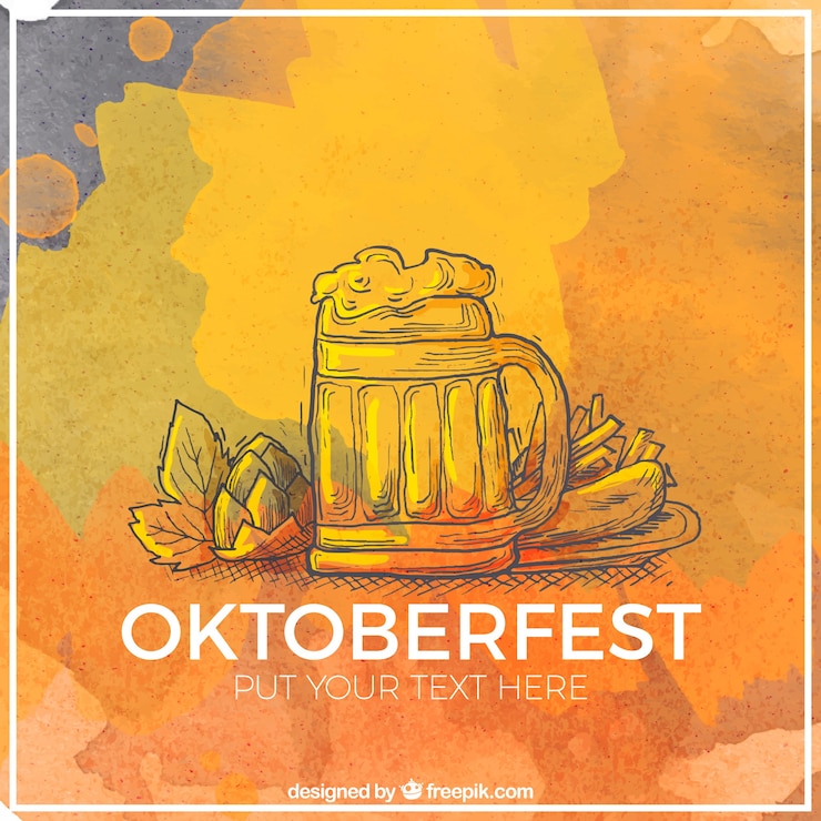 Vetor grátis caneca de cerveja artística por mais oktoberfest