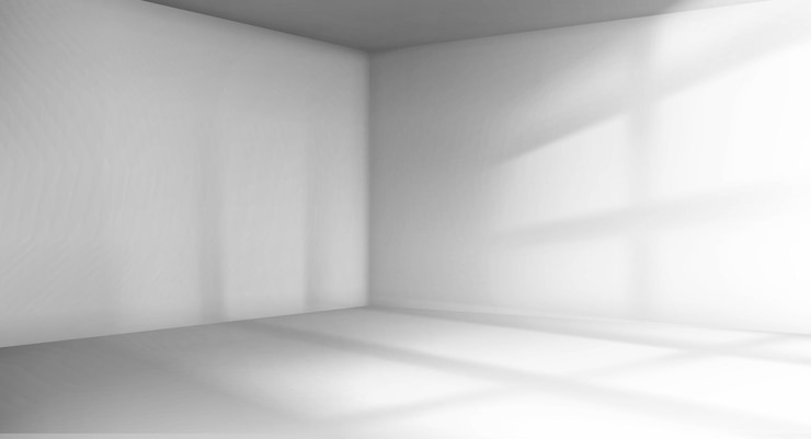 Vetor grátis canto da sala com sombra de luz solar da janela