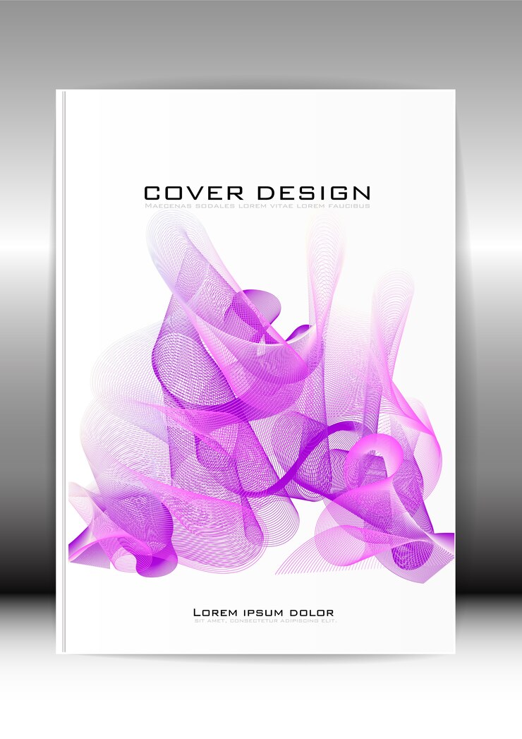 Vetor grátis capa com design roxo
