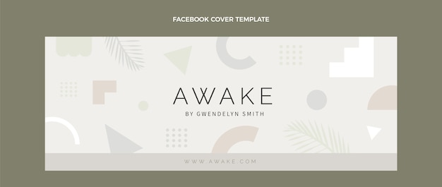 Vetor grátis capa de facebook boutique de design plano