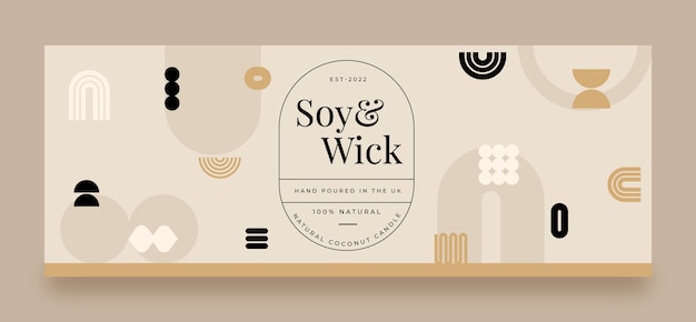 Capa de facebook boutique minimalista de design plano