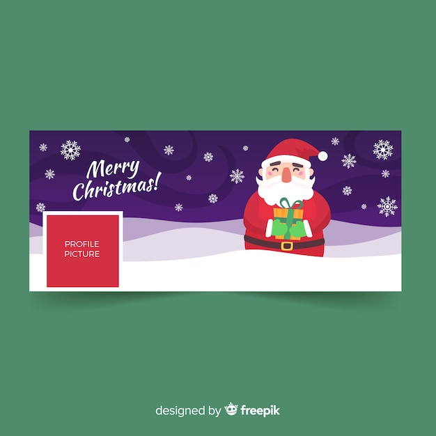 Vetor grátis capa de facebook de design de natal