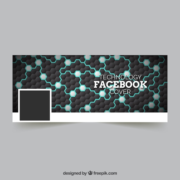 Vetor grátis capa de tech facebook