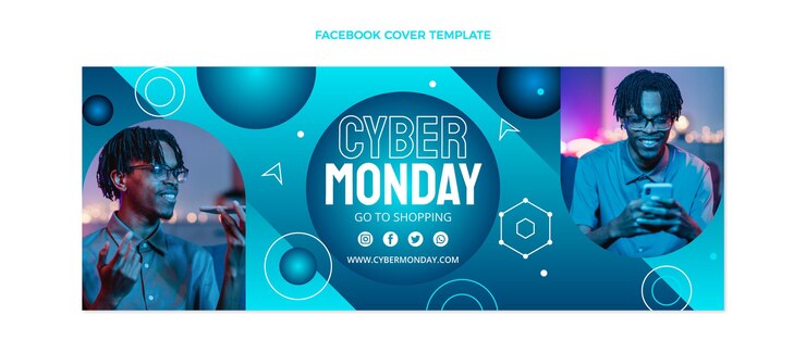 Vetor grátis capa do facebook da cyber monday