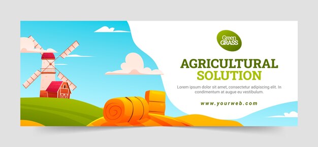 Capa do facebook da empresa de agricultura gradiente