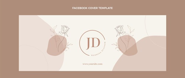 Vetor grátis capa do facebook de planejador de casamento desenhado à mão