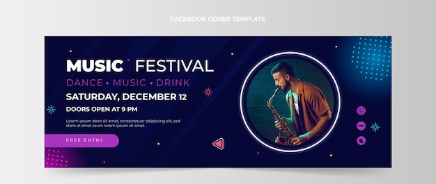 Capa do facebook do gradient music festival