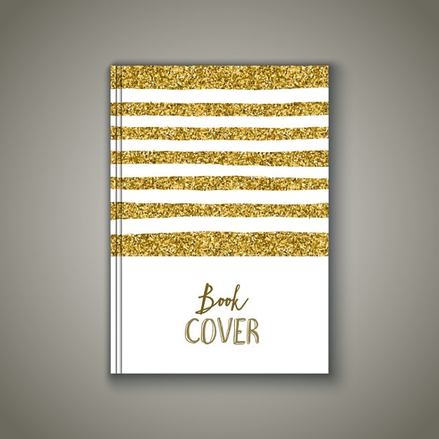 Capa do livro com um design do brilho do ouro