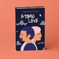 Vetor grátis capa do livro wattpad do amor atômico